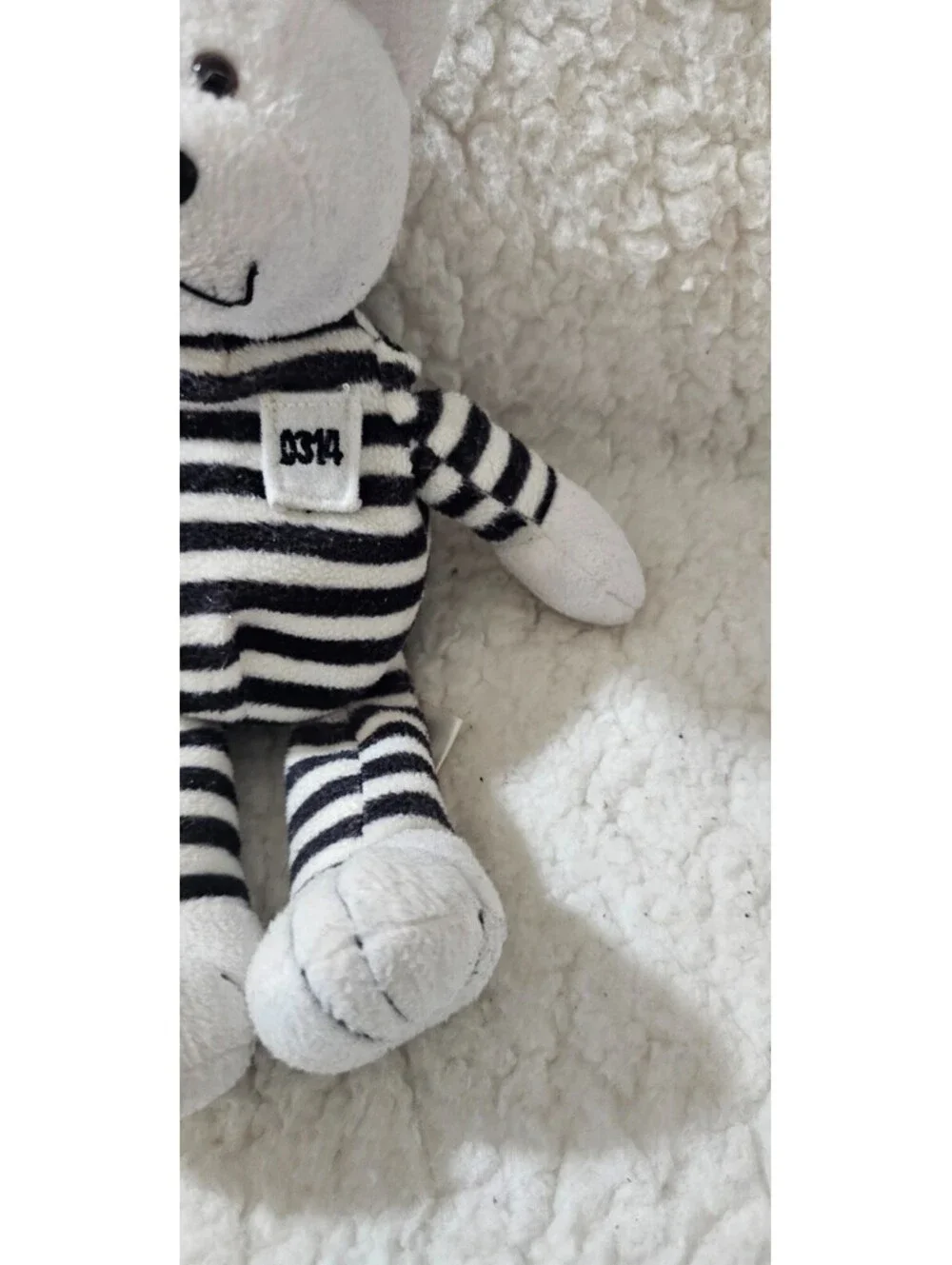 Stuffed Animal Factory Property Of Alcatraz Bear Plush Toy 0314 Bean Bag 9.5